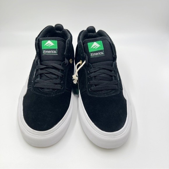 Emerica Pillar Black Suede Leather Mid Skate Shoes Sneakers Womens‎ 8 Mens 6.5 - Picture 2 of 10